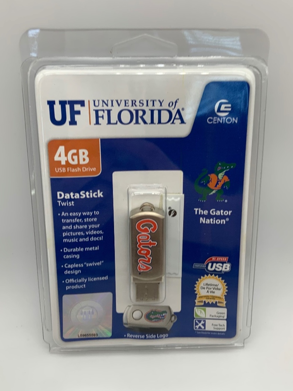 Centon University of Florida UF Gators 4 GB USB Flash Drive DataStick SEALED!